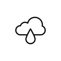 Cloudy, Rain sign vector icon illustration