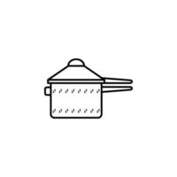 cooker, cooking pot, pressure cooker vector icon illustration