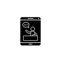 Smartphone teacher math vector icon illustration