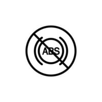 ABS ban vector icon illustration