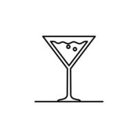 cóctel, beber, martini vaso vector icono ilustración