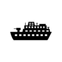 Water transport, warship vector icon illustration