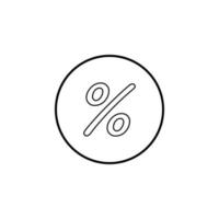 percentages line vector icon illustration