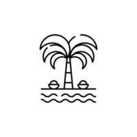 Indian palm tree vector icon illustration