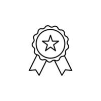 award, certification, winner vector icon illustration