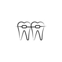 caveat, dental, filling vector icon illustration