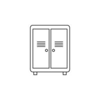 iron locker in the locker room vector icon illustration