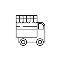 Indian food truck vector icon illustration