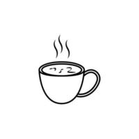 cup of tea, hot beverage, cup vector icon illustration