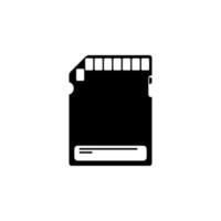 SD card vector icon illustration