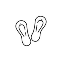 casual wear, flip flops vector icon illustration