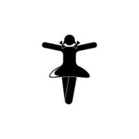 the girl is dancing vector icon illustration