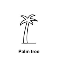 Palm tree vector icon illustration