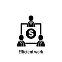 Team work, money, team, users vector icon illustration