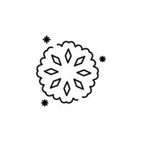 snowflake snow concept line vector icon illustration