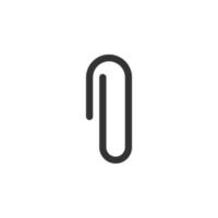 paperclip isolated simple vector icon illustration