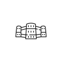 derawar fort vector icon illustration