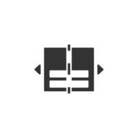 spreadsheet widening isolated simple vector icon illustration