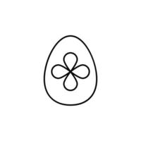 Easter, egg, decoration, flower vector icon illustration