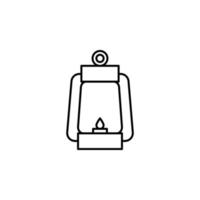 kerosene lamp vector icon illustration
