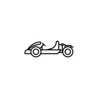 go kart vector icon illustration