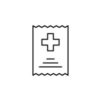 bill hospital vector icon illustration