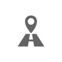 Road, location vector icon illustration