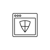 browser security webpage vector icon illustration