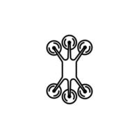 propeller, quadcopter, drone vector icon illustration