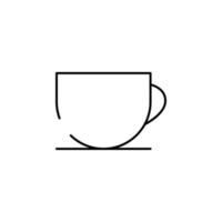 Ilustración de icono de vector de taza de café