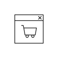 ui, browser, shopping card vector icon illustration