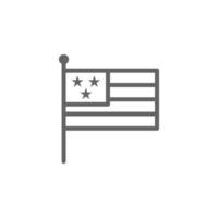 EE.UU, bandera vector icono ilustración