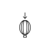 ballon down vector icon illustration