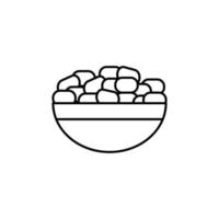 Bean vector icon illustration