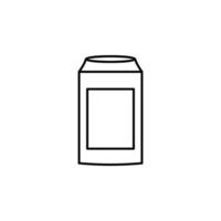 can of cola concept line vector icon illustration