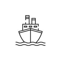 cargo ship vector icon illustration