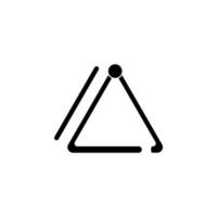 Musical triangle vector icon illustration