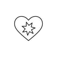 star in heart vector icon illustration