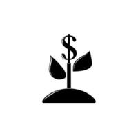 planta dólar vector icono ilustración