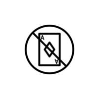 card prohibition vector icon illustration