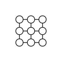 network, hosting, circles vector icon illustration