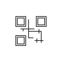 QR code vector icon illustration