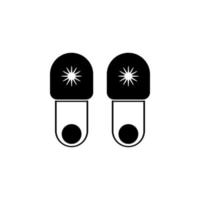 bathroom slippers vector icon illustration