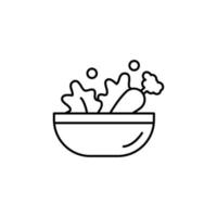 Vegetable in a plate vector icon illustration