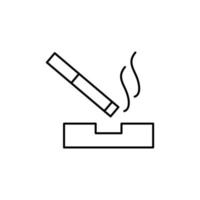 Cigarette, ashtray vector icon illustration