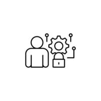 Man, blocked, setting vector icon illustration