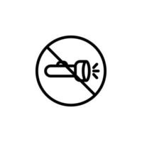 lamp ban vector icon illustration