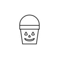 bucket of sweets vector icon illustration