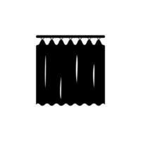 curtains in the bathroom vector icon illustration