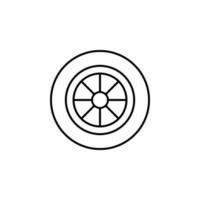 alloy wheel vector icon illustration